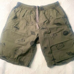 PrAna Breathe Mens Shorts Green Swim Hike Outerwear Size Medium